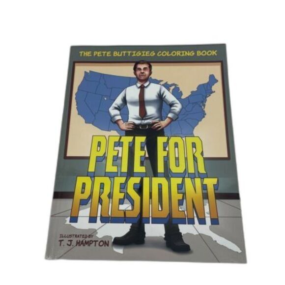 Pete for President: The Pete Buttigieg Coloring Book NEW Unused Biography - Picture 4 of 8